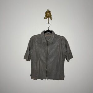 Banoee Mee Short Sleeve Leather Jacket S